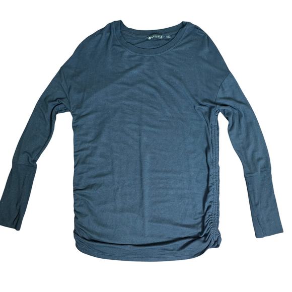 Athleta Drishti Ruched Sweatshirt - Medium - Black - 405166 - Picture 4 of 6